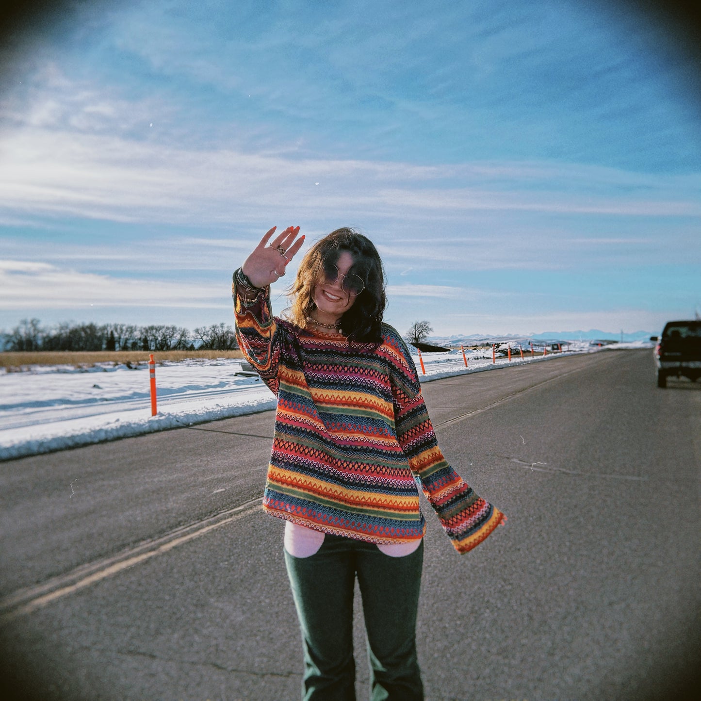 Boho Colorful Long-sleeve T shirt