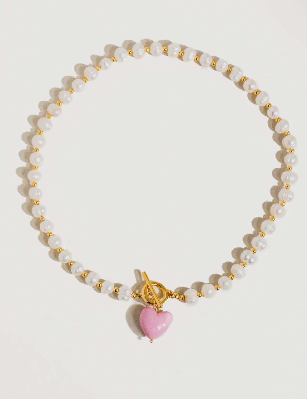 Vintage Pearl Heart Necklace