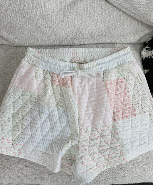 Quilted pastel shorts