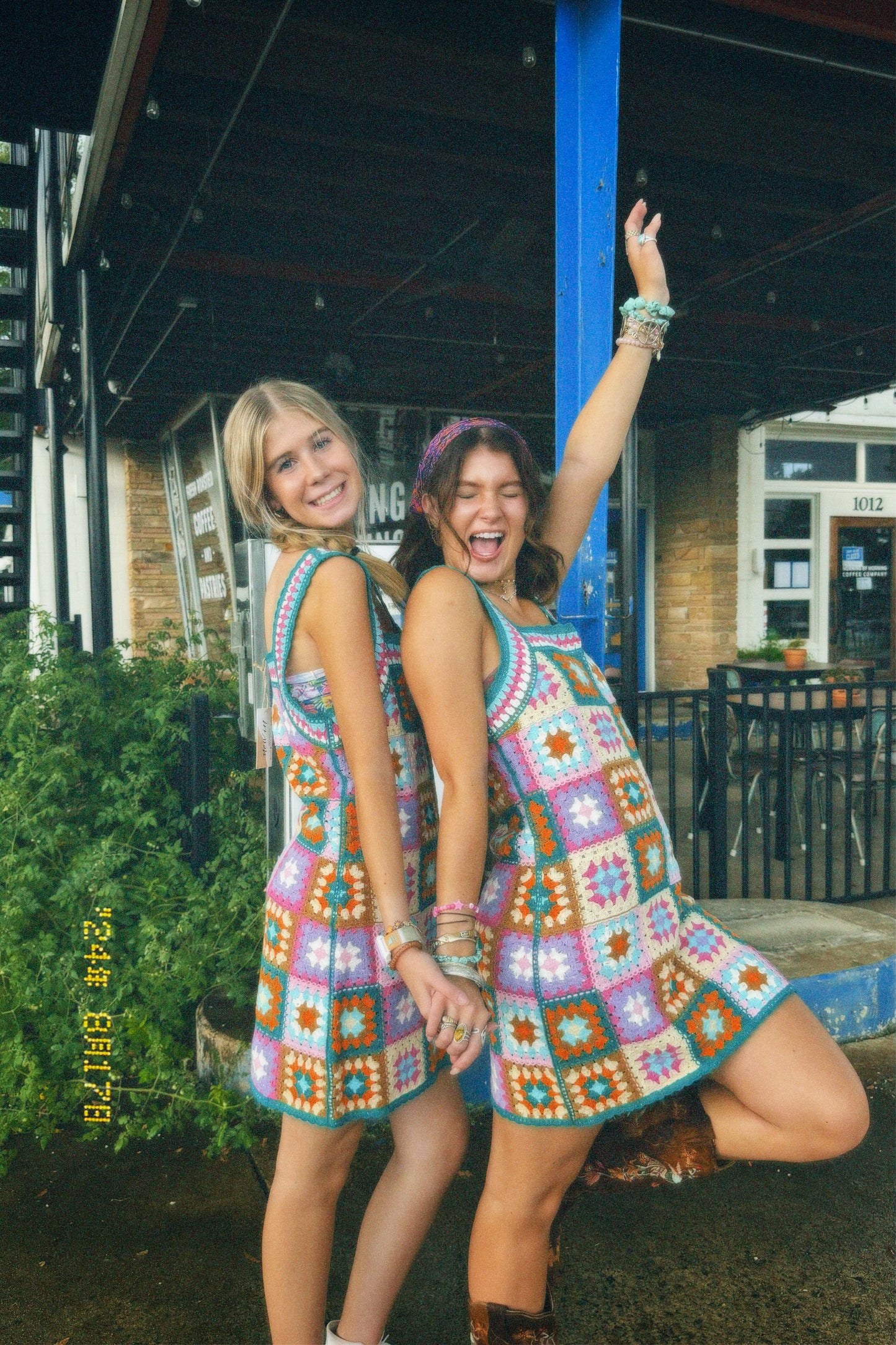 Blue Crochet Dress