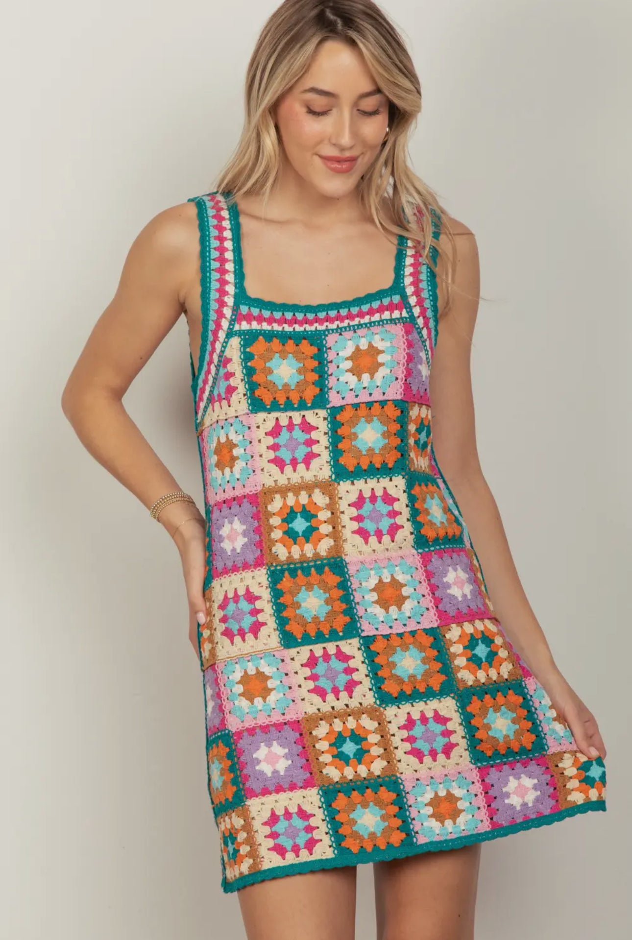 Colorful Crochet Dress