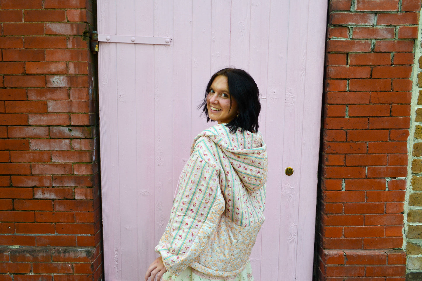 Pink Cream Floral Jacket