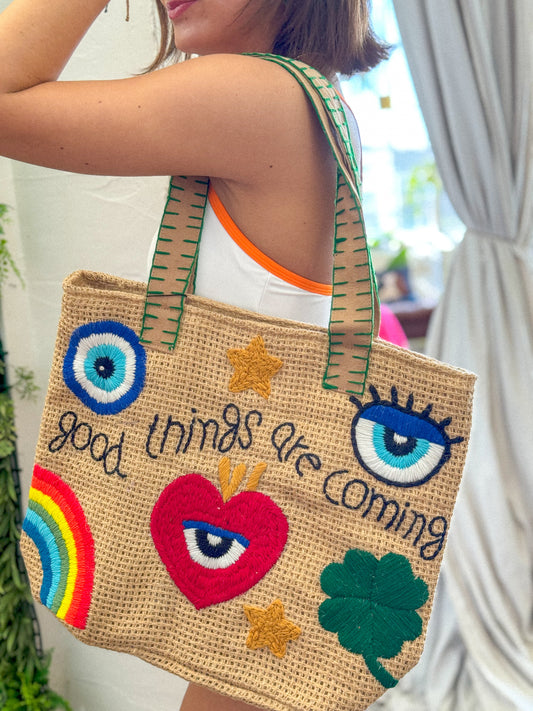 Good Things Are Coming Beach Tote