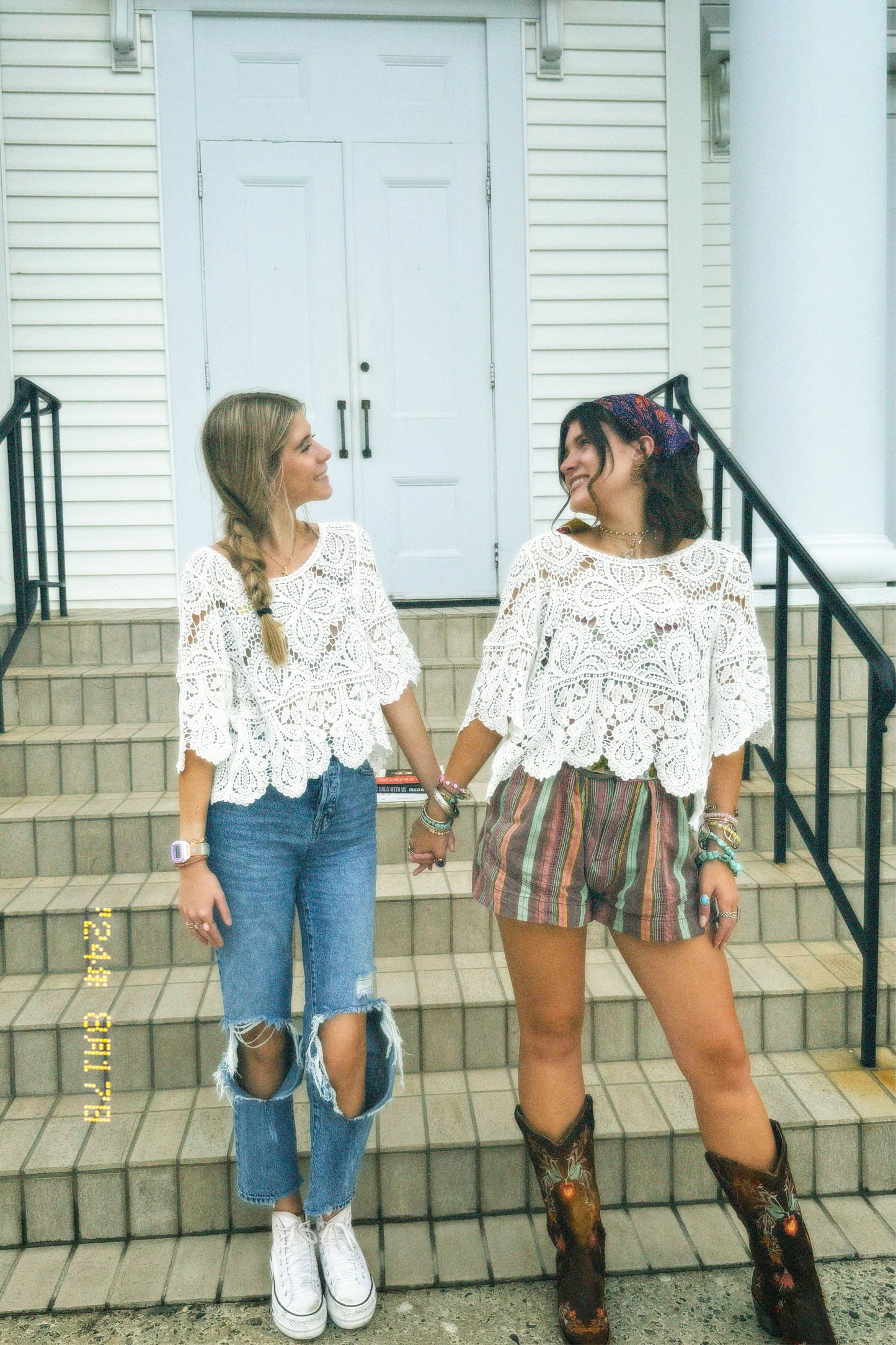 White Crochet Shirt