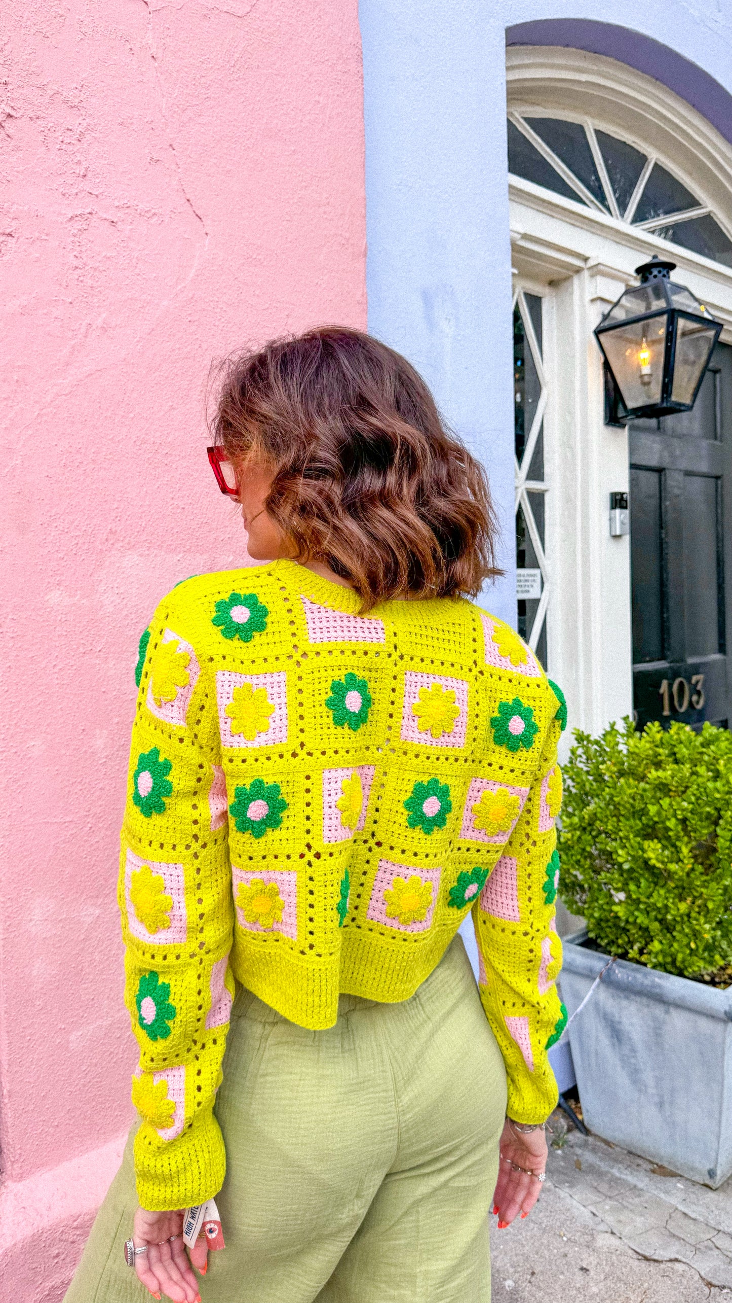 Avocado Flower sweater