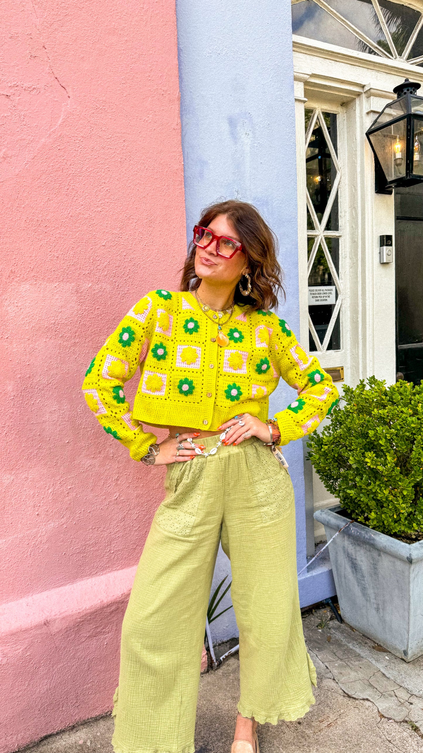 Avocado Flower sweater