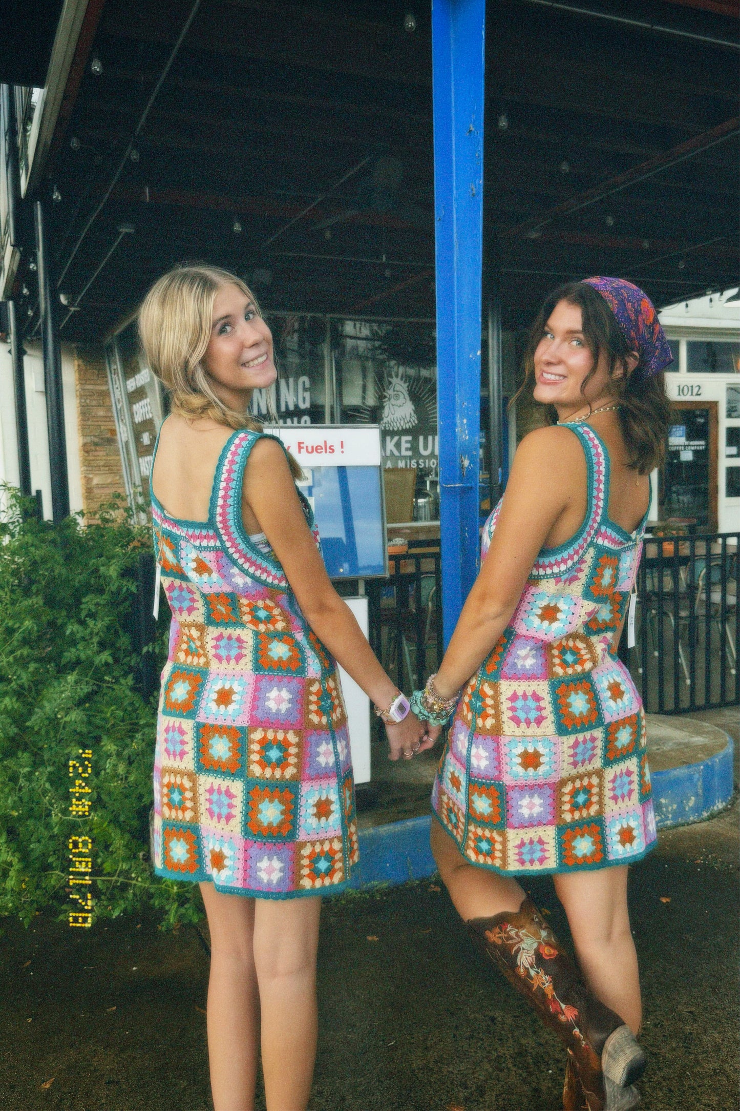 Blue Crochet Dress