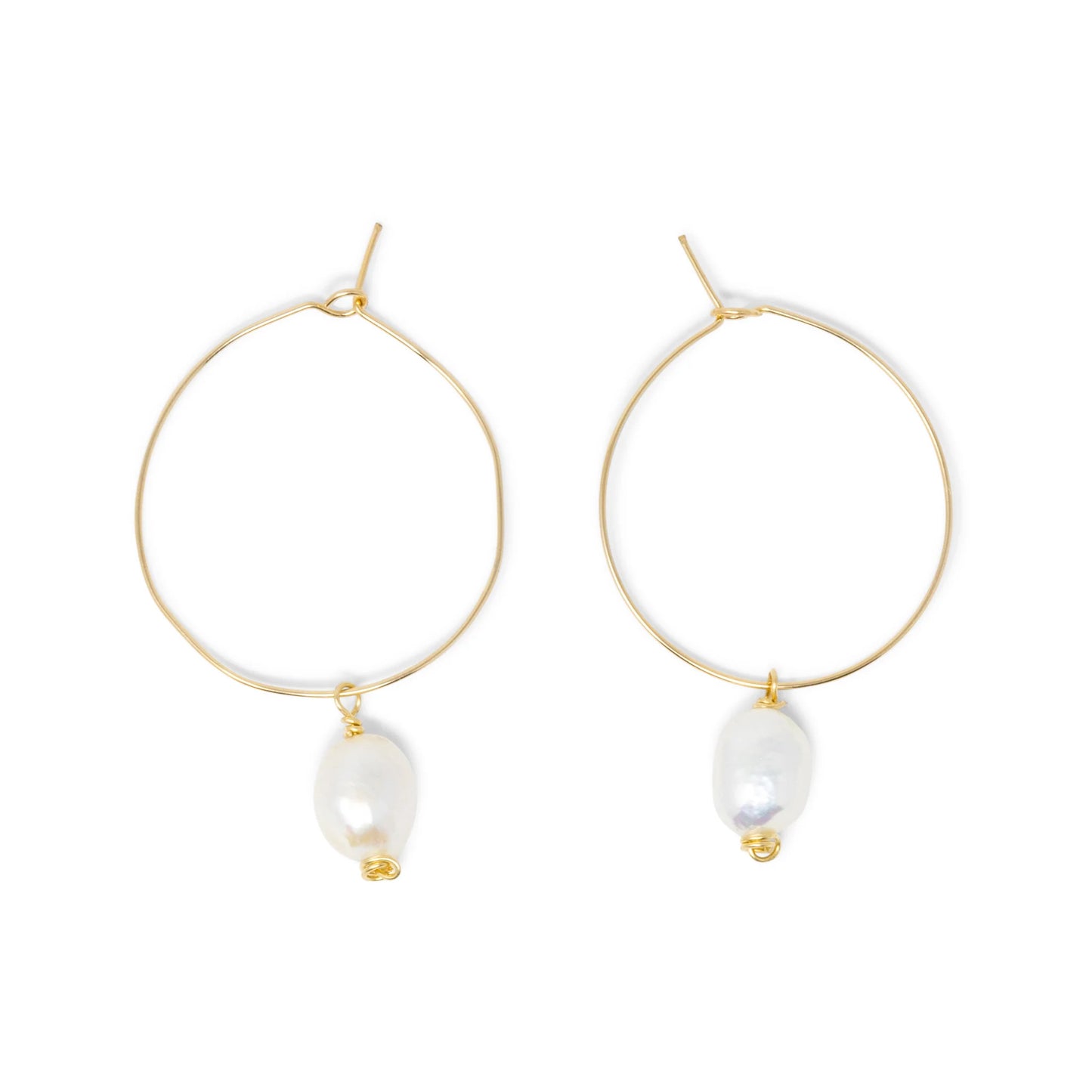 Pearl Gold Dangle Earrings